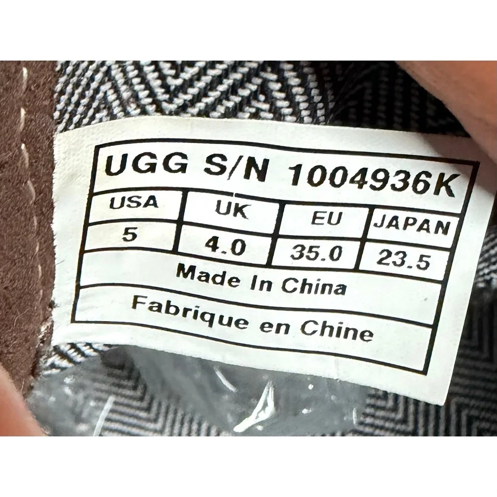 UGG Australia Brown Suede Canvas Espadrille Chukka Boots Womens Lace Up Ankle